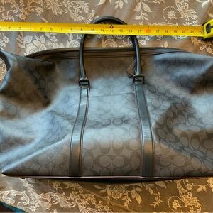 Coach Black Patterned Duffel Bag